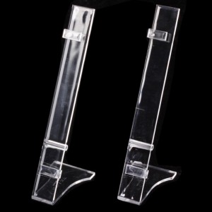 TMJ PP-587 Clear Acrylic Single Watch Display Rack Holder Curved Plastic Wrast Watch Stands